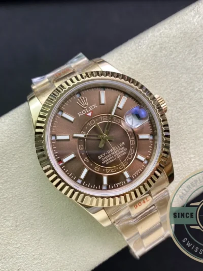 Replica Rolex Sky-Dweller 326935 42mm Chocolate Dial - Affordable Super Clone Watch