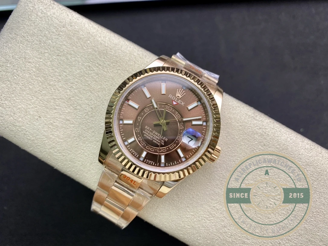 Replica Rolex Sky-Dweller 326935 42mm Chocolate Dial - Premium Super Clone Watch