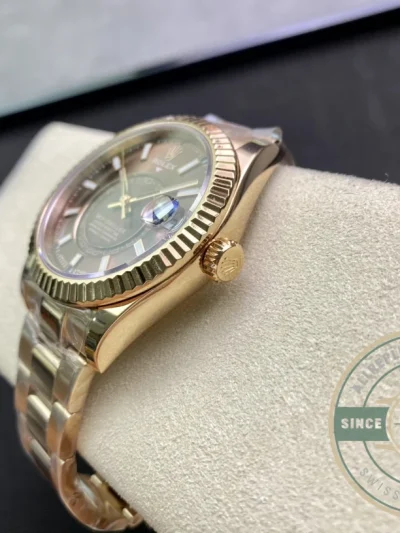 Replica Rolex Sky-Dweller 326935 42mm Chocolate Dial - Premium Super Clone Watch
