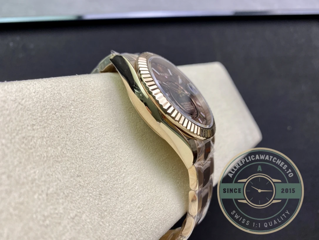 Replica Rolex Sky-Dweller 326935 42mm Chocolate Dial - Swiss Movement Replica Watch