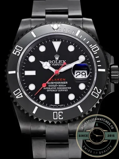 Replica Rolex Submariner BLAKEN 116610 v.9 Black Dial - 1:1 Swiss Replica Watch