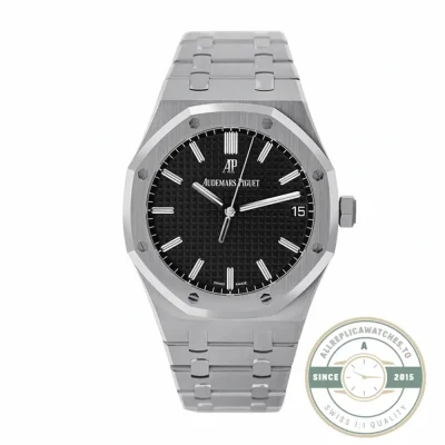 Audemars Piguet Royal Oak 15500ST super clone, black dial – front view