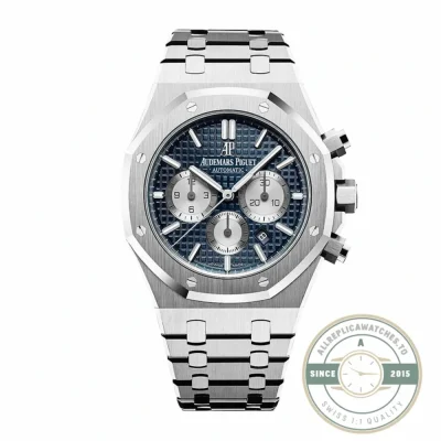 Audemars Piguet Royal Oak Chronograph 26331ST replica, blue dial – front view