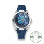 Superclone Omega Seamaster Aqua Terra 150M 43mm ref 220.12.43.22.03.001, blue teak dial on rubber