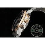 Sapphire domed above a wave dial where all three counters stay legible, 44mm superclone