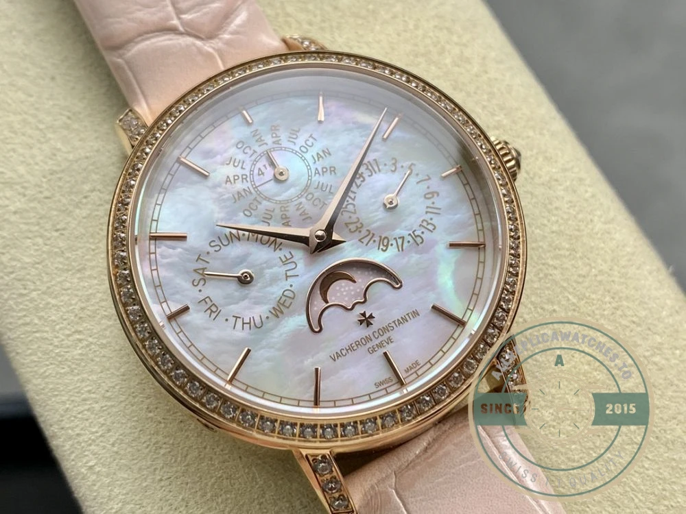 Replica Vacheron Constantin Patrimony 4305T000R-B947, 36.5mm, Pink Dial - Budget Luxury Replica Watch