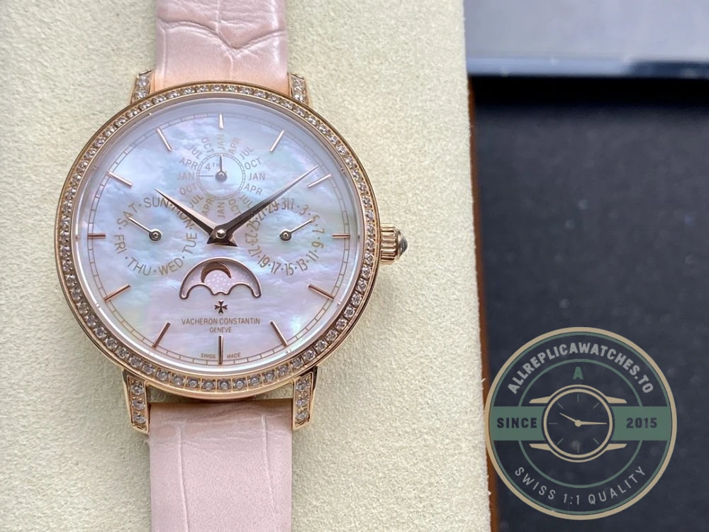 Replica Vacheron Constantin Patrimony 4305T000R-B947, 36.5mm, Pink Dial - Affordable Luxury Replica Timepiece