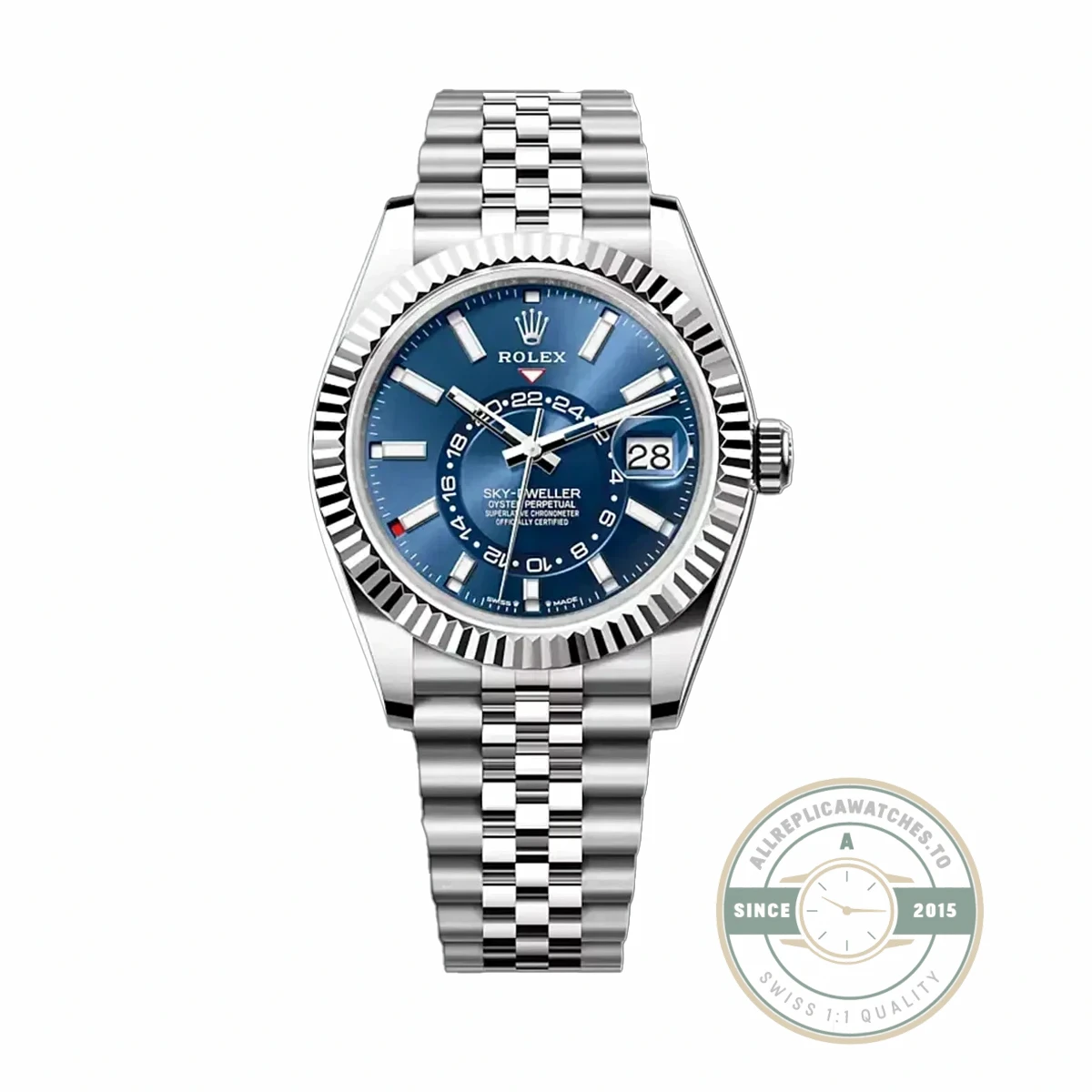 Rolex Sky-Dweller 326934 42mm Blue Dial - High-Grade Replica Watch