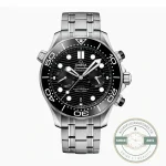 Superclone Omega Seamaster Diver 300M chronograph 210.30.44.51.01.001, black ceramic dial