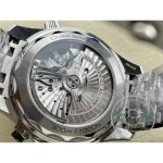 White enamel diving scale filling the black ceramic bezel, clone Omega Diver 300M chronograph