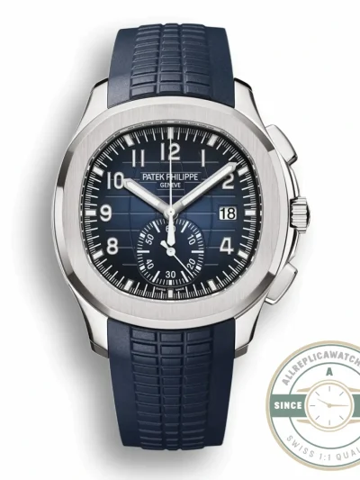 Superclone Aquanaut 5968A-001 Patek Philippe Chronograph 42.2 mm, Steel, 5968A-001 Blue Strap - Budget Luxury Replica Watch