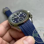 Superclone Aquanaut 5968A-001 Patek Philippe Chronograph 42.2 mm, Steel, 5968A-001 Blue Strap - Affordable Luxury Replica Timepiece