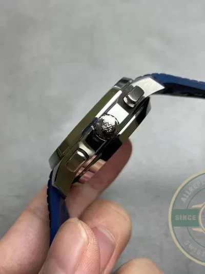 Superclone Aquanaut 5968A-001 Patek Philippe Chronograph 42.2 mm, Steel, 5968A-001 Blue Strap - Best Quality Replica Watch