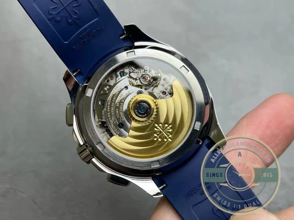 Superclone Aquanaut 5968A-001 Patek Philippe Chronograph 42.2 mm, Steel, 5968A-001 Blue Strap - Budget Luxury Replica Watch