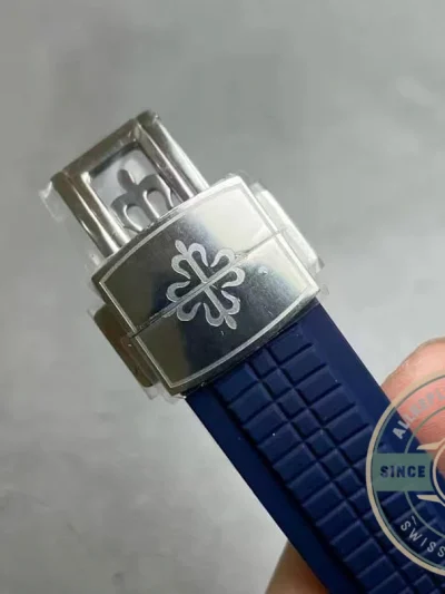 Superclone Aquanaut 5968A-001 Patek Philippe Chronograph 42.2 mm, Steel, 5968A-001 Blue Strap - 1:1 Swiss Replica Watch