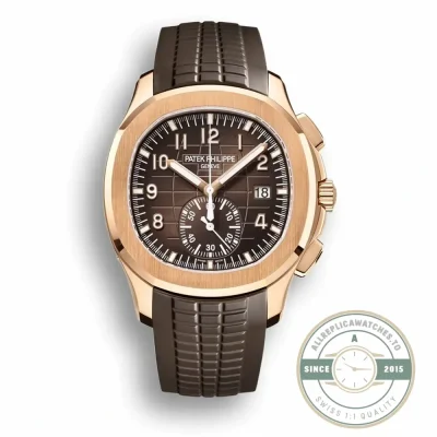 Superclone Aquanaut 5968R-001 Patek Philippe Chronograph 42.2 mm, Rose gold, Brown Dial - High-Grade Replica Watch