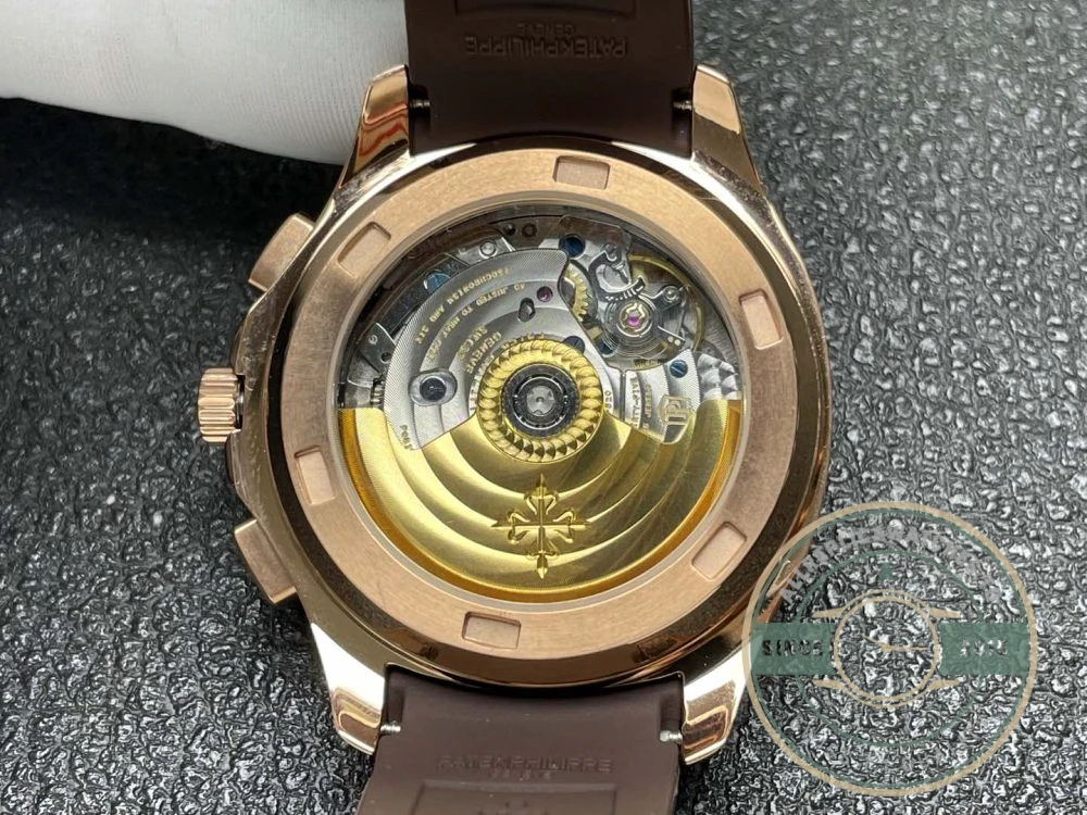 Superclone Aquanaut 5968R-001 Patek Philippe Chronograph 42.2 mm, Rose gold, Brown Dial - Best Quality Replica Watch