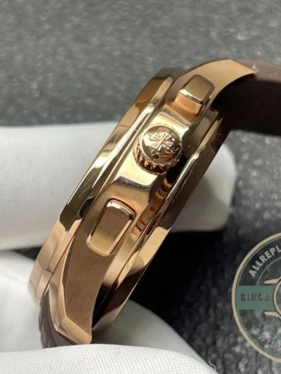 Superclone Aquanaut 5968R-001 Patek Philippe Chronograph 42.2 mm, Rose gold, Brown Dial - Best Quality Replica Watch