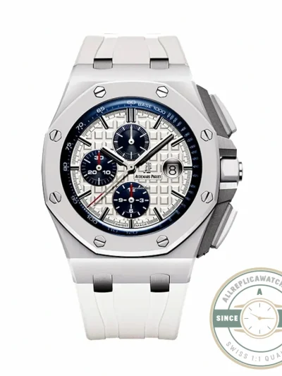 Super clone Audemars Piguet Royal Oak Offshore White Silver Dial 44mm 26402CB.OO.A010CA.01 - Affordable Super Clone Watch