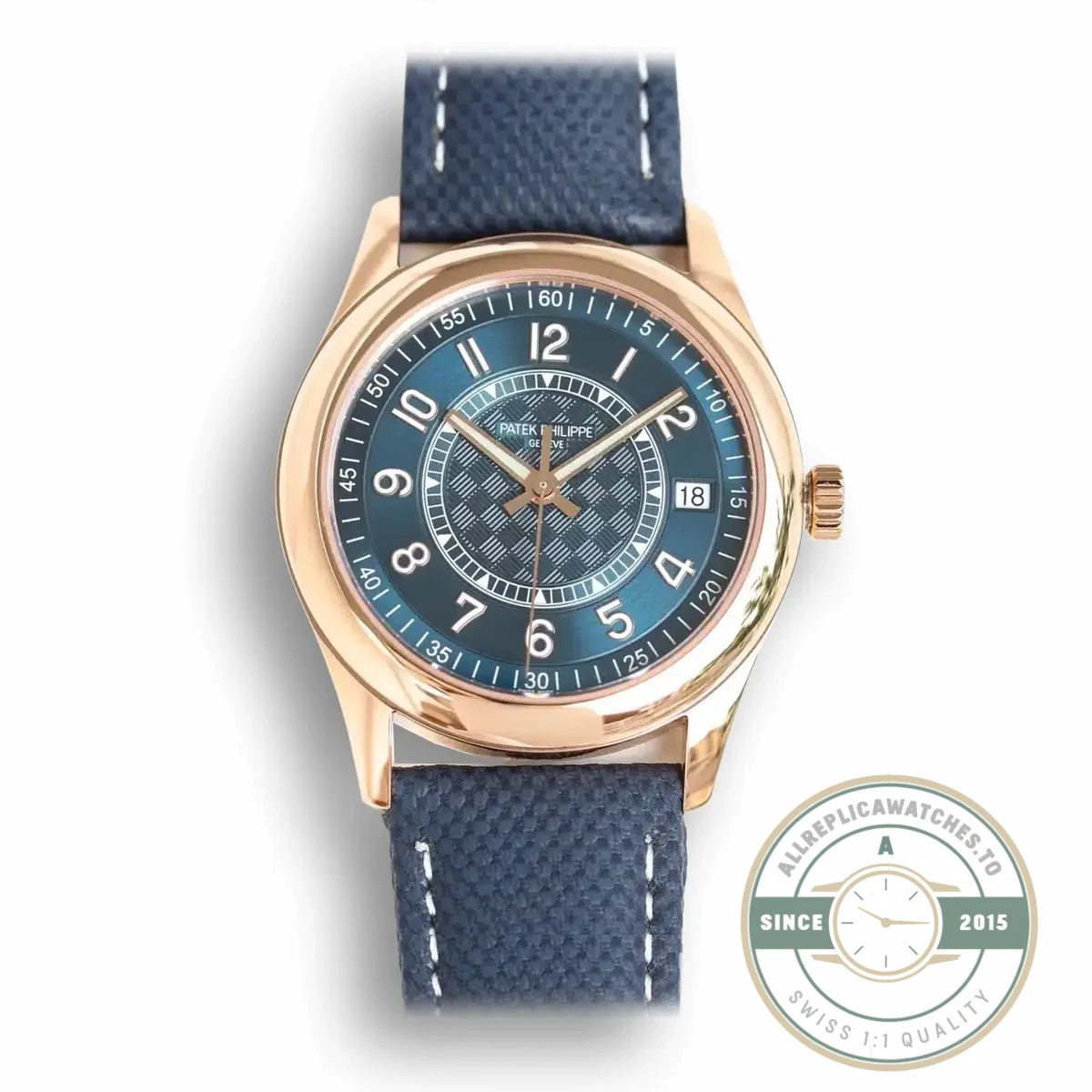 Superclone Calatrava 6007G-011 Patek Philippe DATE, SWEEP SECONDS. 40 mm, Gold - 1:1 Swiss Replica Watch