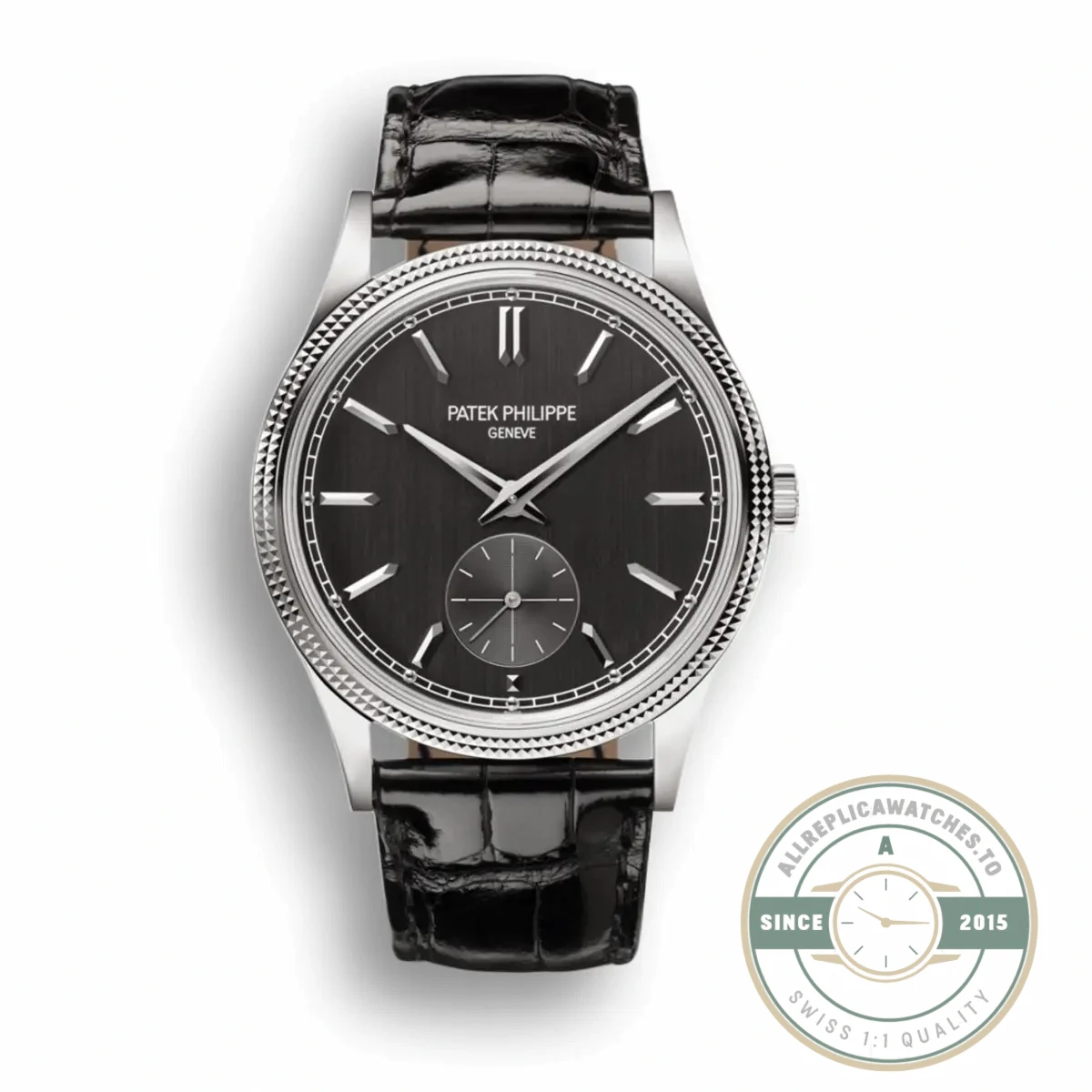 Superclone Calatrava 6119G-001 Patek Philippe 39 mm, White gold - Premium Super Clone Watch