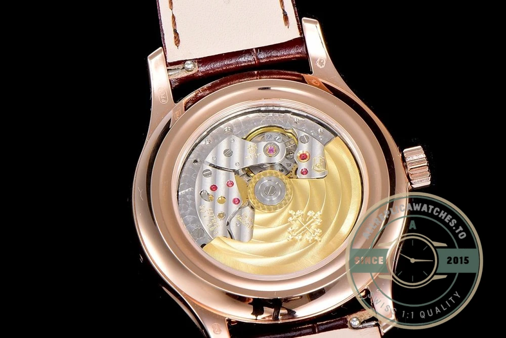 Superclone Complications 5205G-001 ANNUAL CALENDAR, MOON PHASES. 40 mm, Rose Gold, White Dial - Swiss Movement Replica Watch