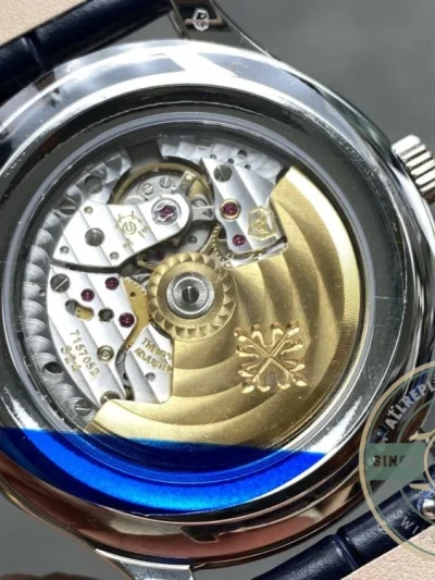 Superclone Complications 5205G-013 Patek Philippe ANNUAL CALENDAR, MOON PHASES. 40 mm, White gold, Blue Dial - Budget Luxury Replica Watch