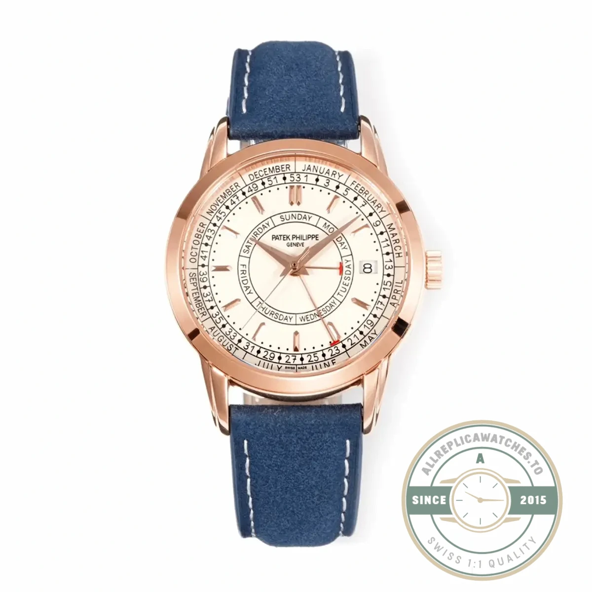 Superclone Complications 5212A-002 Patek Philippe CALATRAVA WEEKLY CALENDAR. 40 mm, Gold - Affordable Luxury Replica Timepiece
