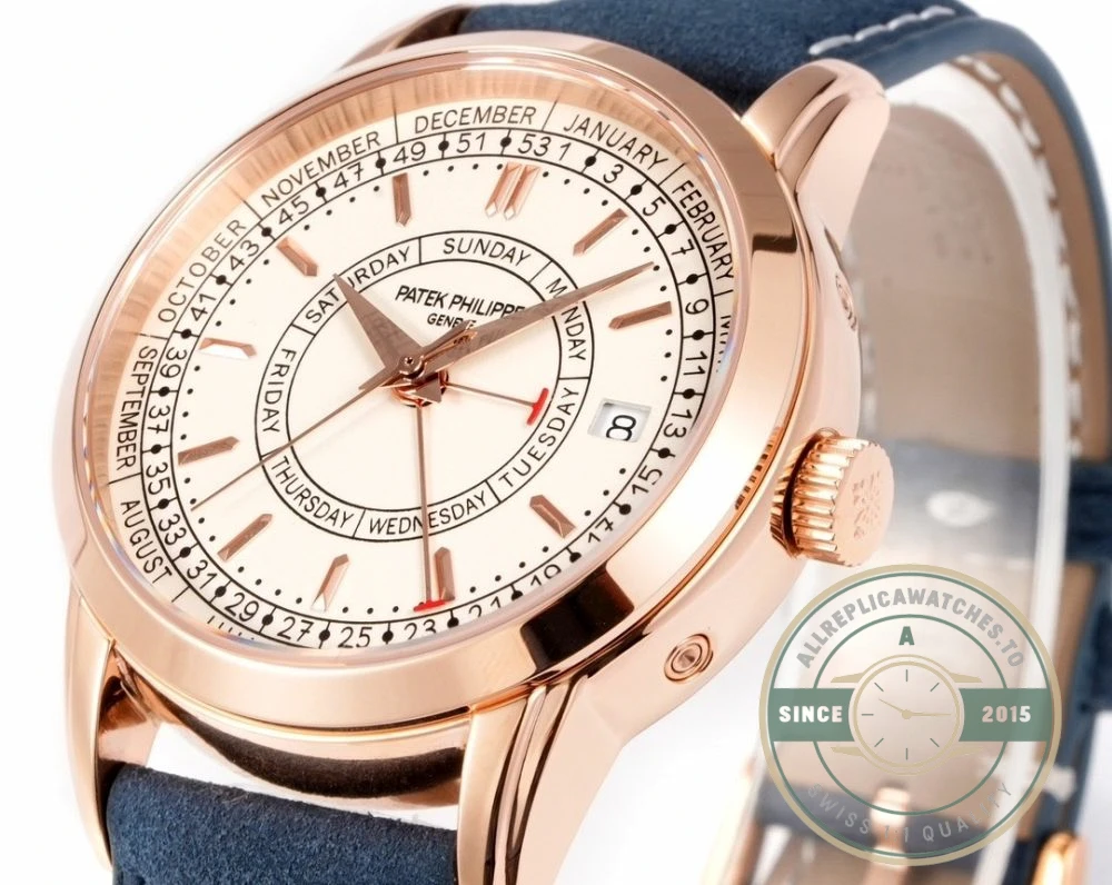 Superclone Complications 5212A-002 Patek Philippe CALATRAVA WEEKLY CALENDAR. 40 mm, Gold - Luxury Replica Watch