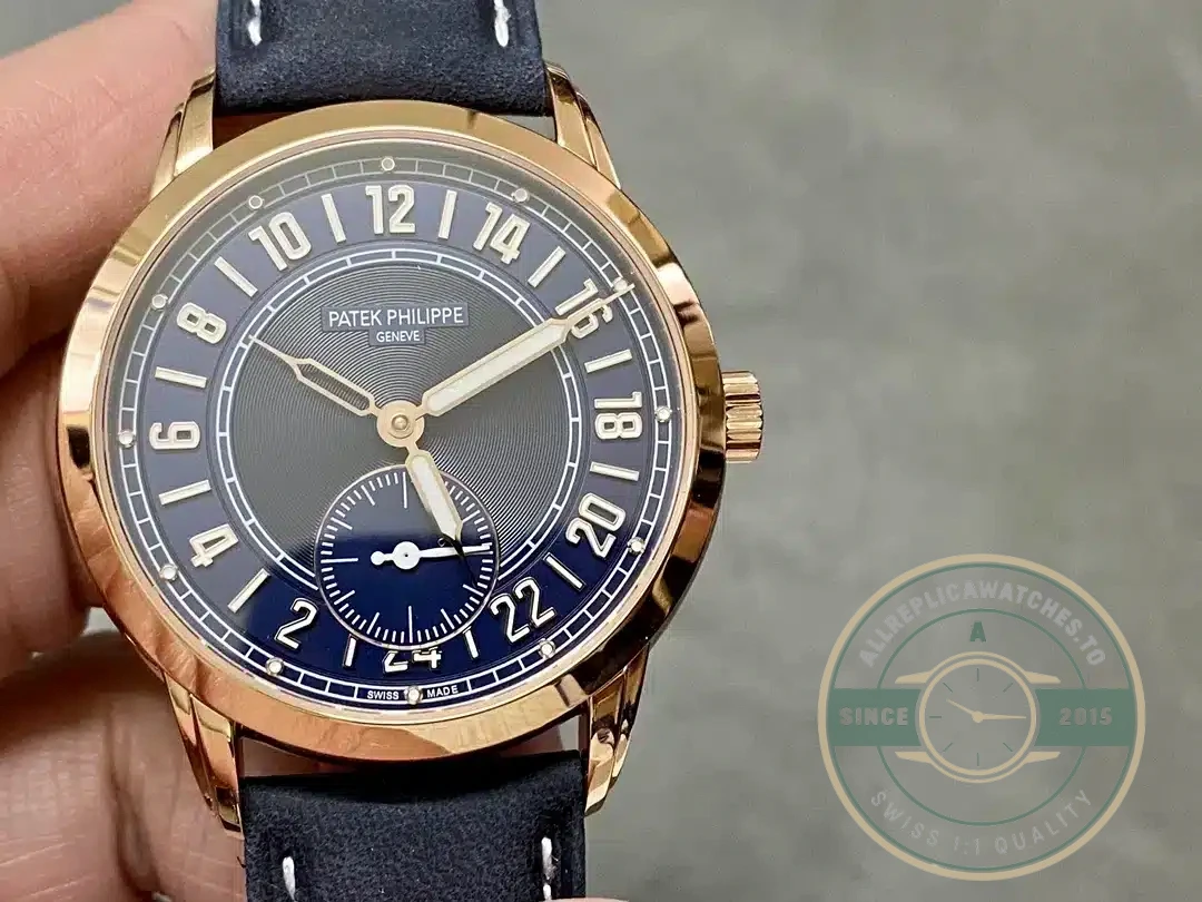 Superclone Complications 5224R-001 Patek Philippe 24-HOUR DISPLAY, TRAVEL TIME. 42 mm, Rose Gold - Swiss Movement Replica Watch