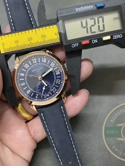 Superclone Complications 5224R-001 Patek Philippe 24-HOUR DISPLAY, TRAVEL TIME. 42 mm, Rose Gold - Luxury Replica Watch