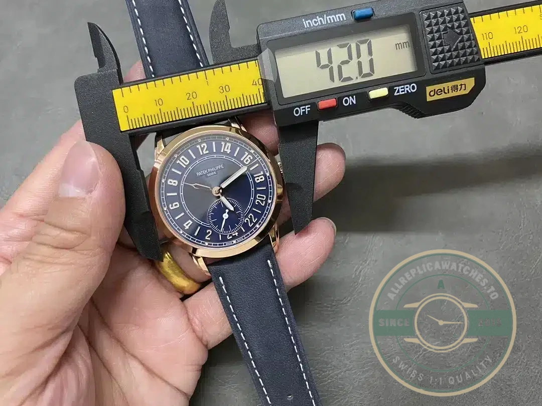 Superclone Complications 5224R-001 Patek Philippe 24-HOUR DISPLAY, TRAVEL TIME. 42 mm, Rose Gold - Luxury Replica Watch