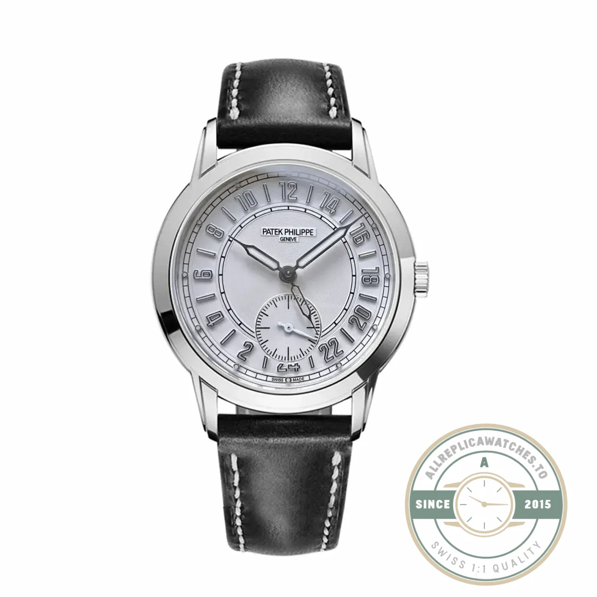 Superclone Complications 5224R-001 Patek Philippe 24-HOUR DISPLAY, TRAVEL TIME. 42 mm, White Gold - Swiss Movement Replica Watch