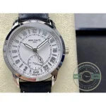 Superclone Complications 5224R-001 Patek Philippe 24-HOUR DISPLAY, TRAVEL TIME. 42 mm, White Gold - Best Quality Replica Watch