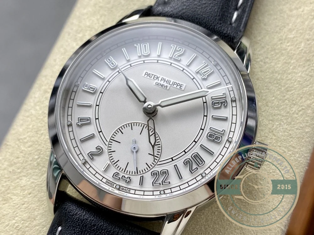 Superclone Complications 5224R-001 Patek Philippe 24-HOUR DISPLAY, TRAVEL TIME. 42 mm, White Gold - Budget Luxury Replica Watch