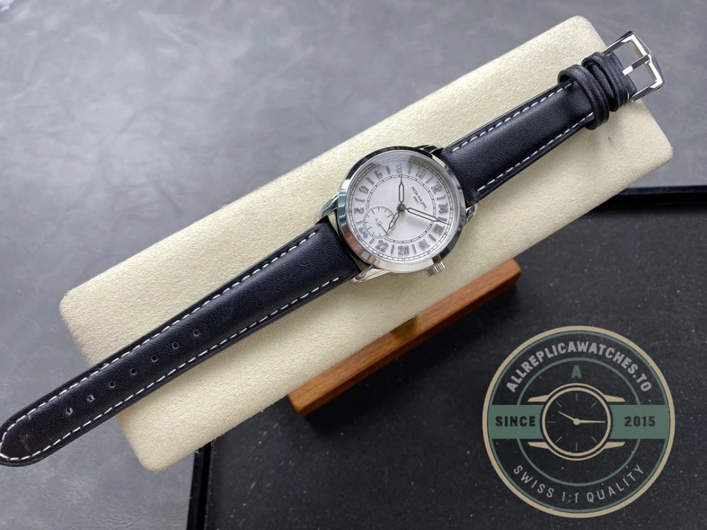 Superclone Complications 5224R-001 Patek Philippe 24-HOUR DISPLAY, TRAVEL TIME. 42 mm, White Gold - 1:1 Swiss Replica Watch