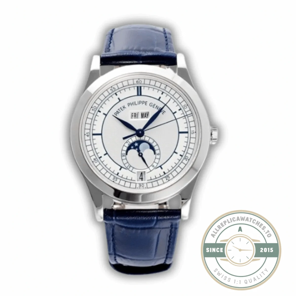 Superclone Complications 5396R-011 Patek Philippe ANNUAL CALENDAR 39 mm, White Gold - 1:1 Swiss Replica Watch