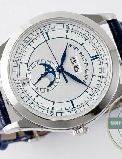 Superclone Complications 5396R-011 Patek Philippe ANNUAL CALENDAR 39 mm, White Gold - Affordable Super Clone Watch