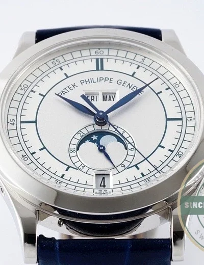 Superclone Complications 5396R-011 Patek Philippe ANNUAL CALENDAR 39 mm, White Gold - Affordable Super Clone Watch