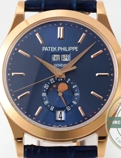 Superclone Complications 5396R-015 Patek Philippe ANNUAL CALENDAR, MOON PHASES. 38.5 mm, Rose Gold - Best Quality Replica Watch