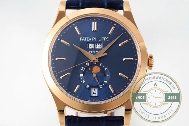 Superclone Complications 5396R-015 Patek Philippe ANNUAL CALENDAR, MOON PHASES. 38.5 mm, Rose Gold - Best Quality Replica Watch