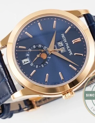 Superclone Complications 5396R-015 Patek Philippe ANNUAL CALENDAR, MOON PHASES. 38.5 mm, Rose Gold - Affordable Luxury Replica Timepiece