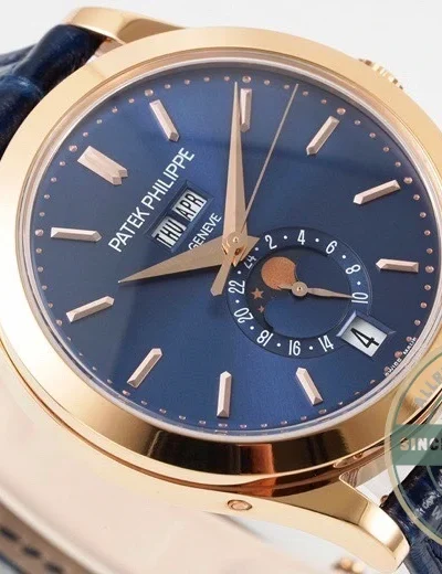 Superclone Complications 5396R-015 Patek Philippe ANNUAL CALENDAR, MOON PHASES. 38.5 mm, Rose Gold - Affordable Luxury Replica Timepiece