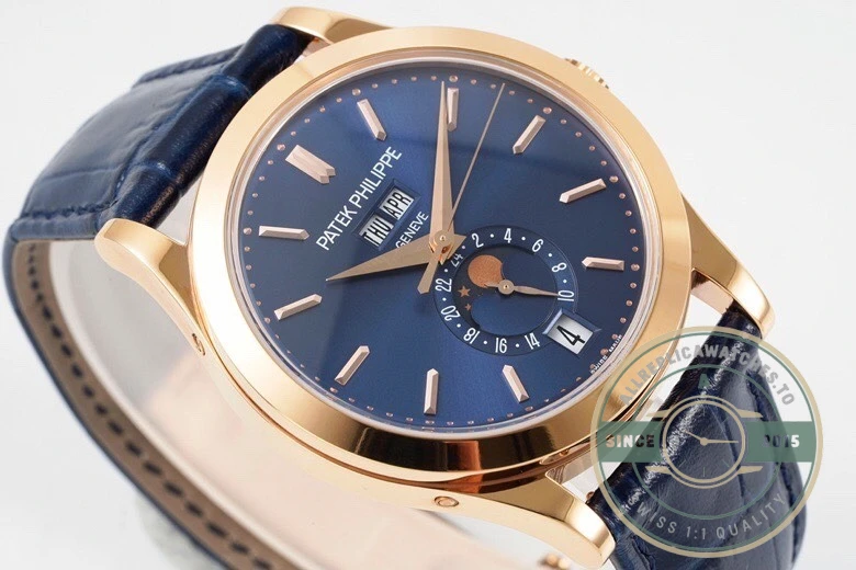 Superclone Complications 5396R-015 Patek Philippe ANNUAL CALENDAR, MOON PHASES. 38.5 mm, Rose Gold - Affordable Luxury Replica Timepiece