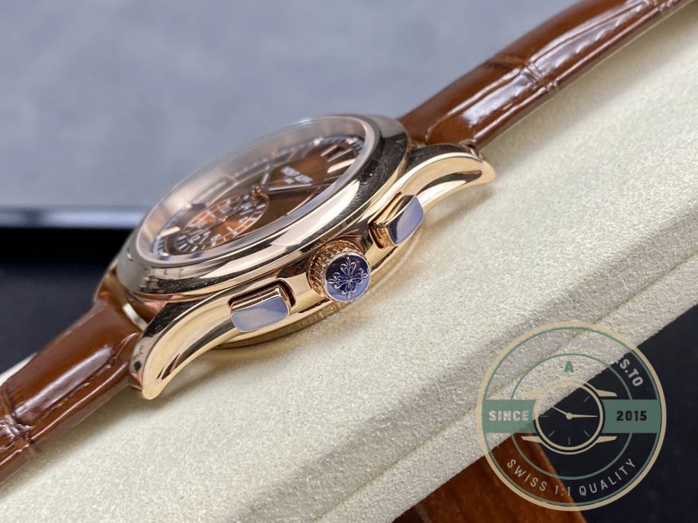 Superclone Complications 5905R-001 Patek Philippe Annual Calendar Chronograph 42 mm, Gold Rose, Brown Dial - 1:1 Swiss Replica Watch