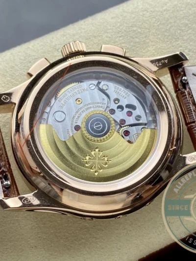 Superclone Complications 5905R-001 Patek Philippe Annual Calendar Chronograph 42 mm, Gold Rose, Brown Dial - Swiss-Made Clone Watch