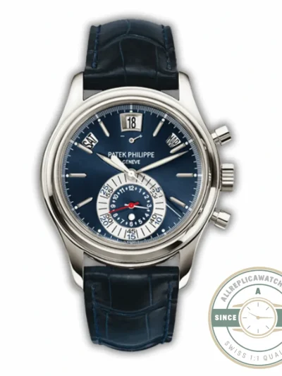 Superclone Complications 5960P-015 Patek Philippe Annual Calendar Chronograph 42 mm, Gold White, Blue Dial - Best Quality Replica Watch