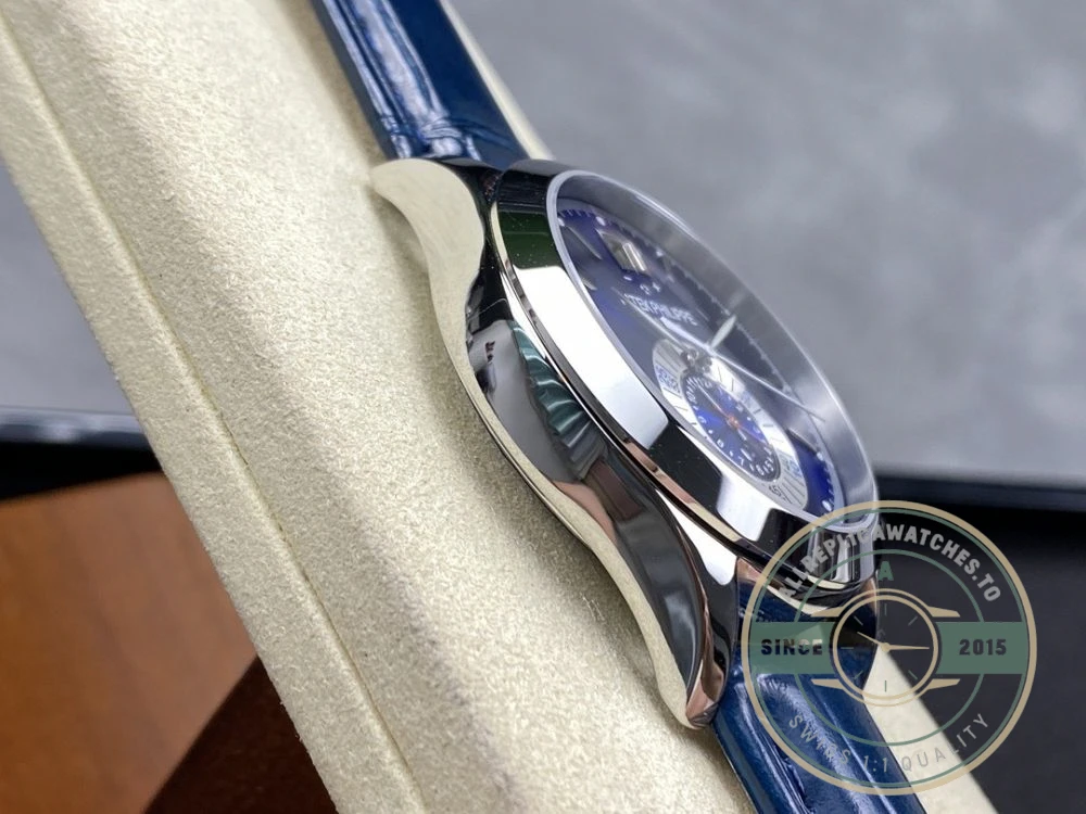 Superclone Complications 5960P-015 Patek Philippe Annual Calendar Chronograph 42 mm, Gold White, Blue Dial - Affordable Super Clone Watch