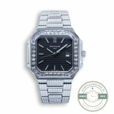 Superclone Cubitus 5821/1AR Patek Philippe 45 mm Black Dial, Diamond - Budget Luxury Replica Watch
