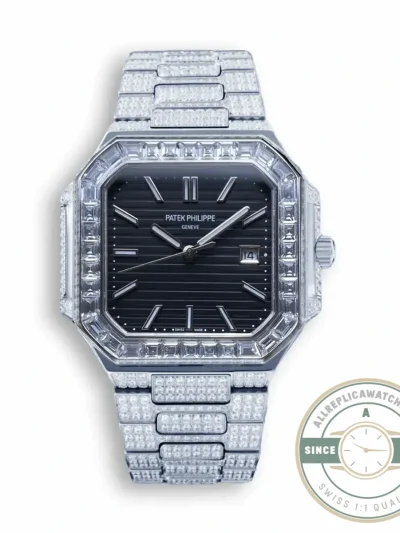 Superclone Cubitus 5821/1AR Patek Philippe 45 mm Black Dial, Diamond - Budget Luxury Replica Watch